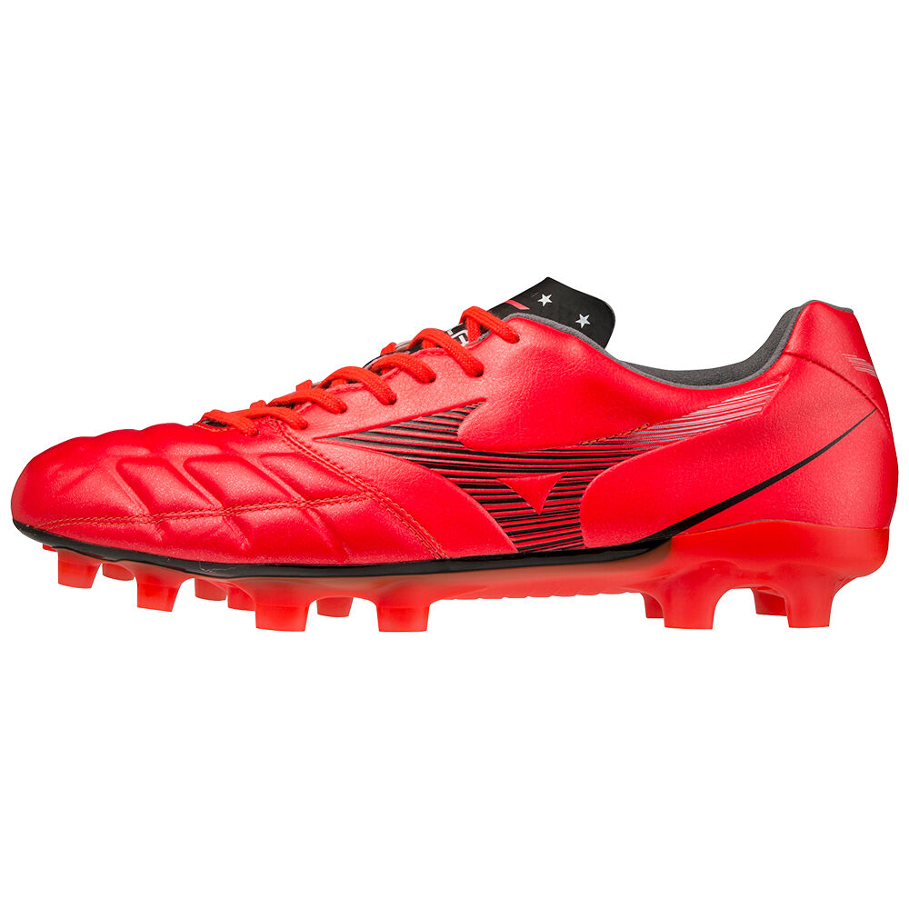 Scarpe Calcio Mizuno Rebula Cup Japan Uomo - Rosse/Nere - 14897-TRIP